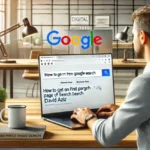 how to get on first page of google search david aziz